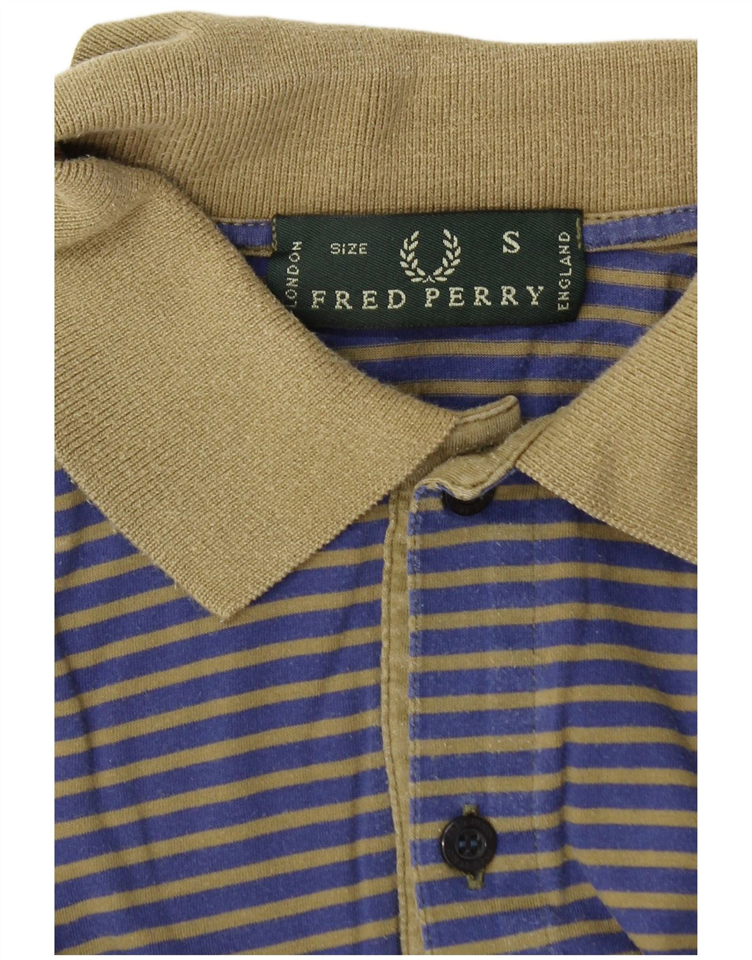 Fred Perry Mens Polo Shirt Small Navy Blue Pinstripe