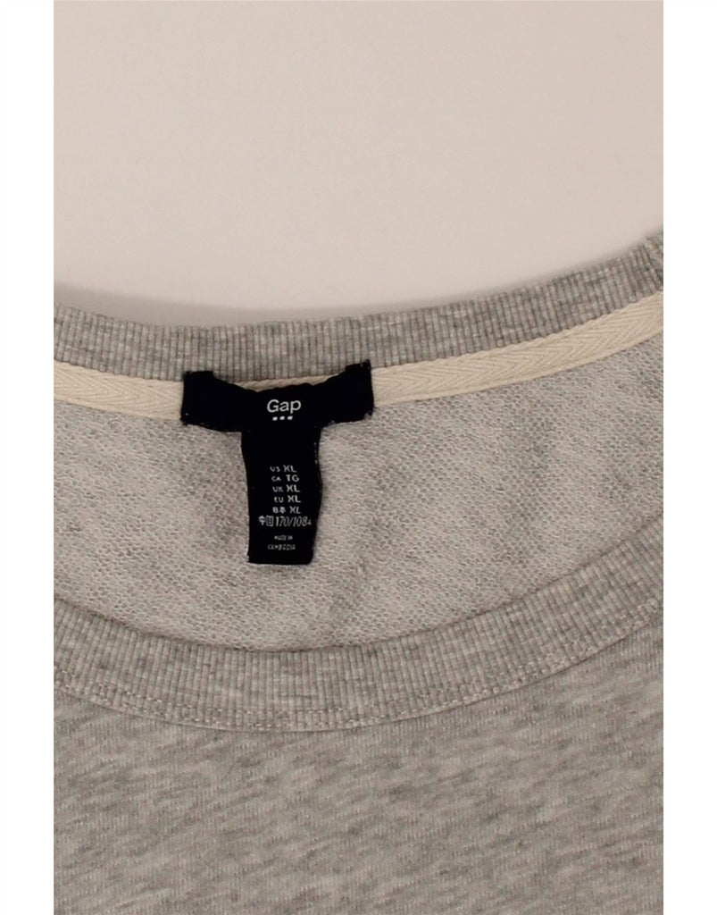 GAP Womens Graphic Sweatshirt Jumper UK 18 XL Grey Cotton Vintage Gap and Second-Hand Gap from Messina Hembry 