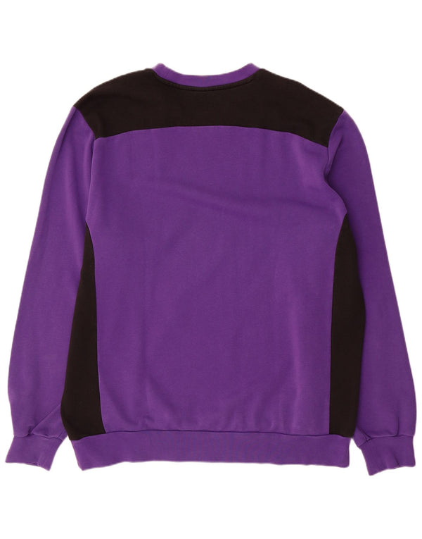PUMA Mens Osnabruck Sweatshirt Jumper 2XL Purple Colourblock Cotton