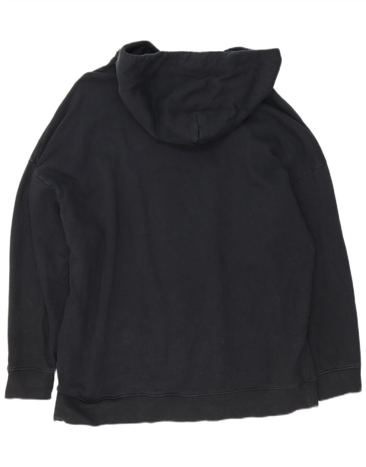 All Saints Mens Hoodie Jumper Large Black Cotton
