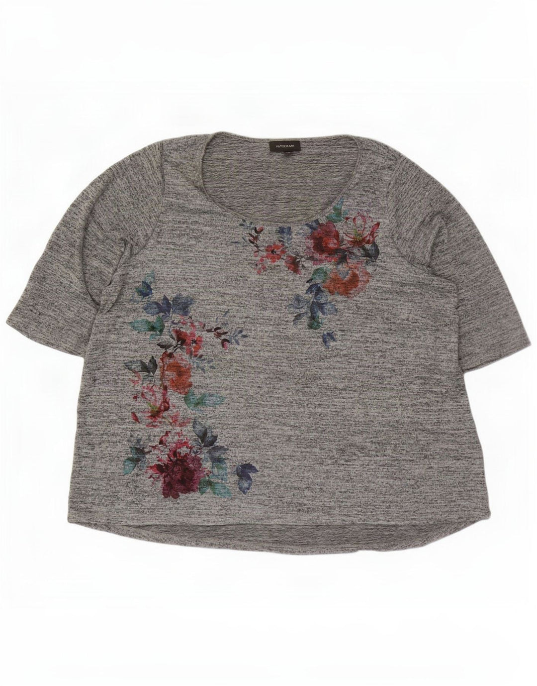 Marks & Spencer Womens Autograph Graphic Top 3/4 Sleeve UK 26 5XL Grey