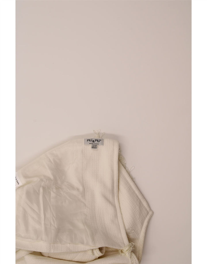 PIU & PIU Womens 3/4 Sleeve 2 Piece Set IT 46 Large White Cotton Vintage Piu & Piu and Second-Hand Piu & Piu from Messina Hembry 