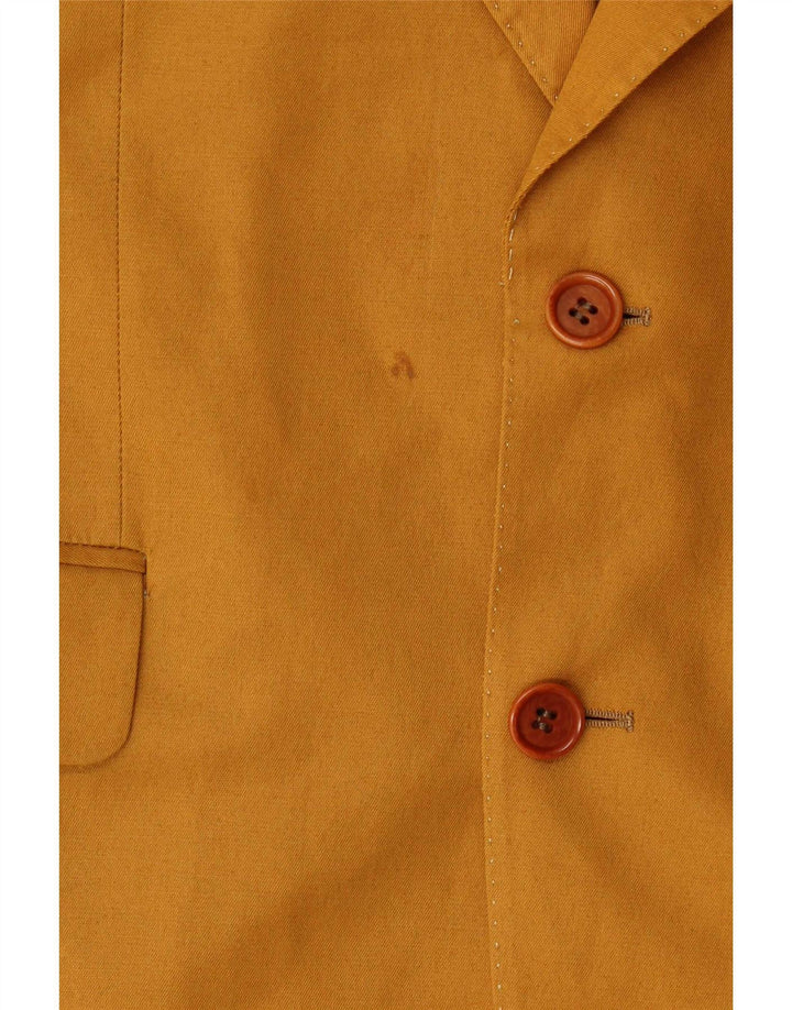 Vintage Mens 2 Button 2 Piece Suit IT 48 Medium W32 L32 Yellow Cotton