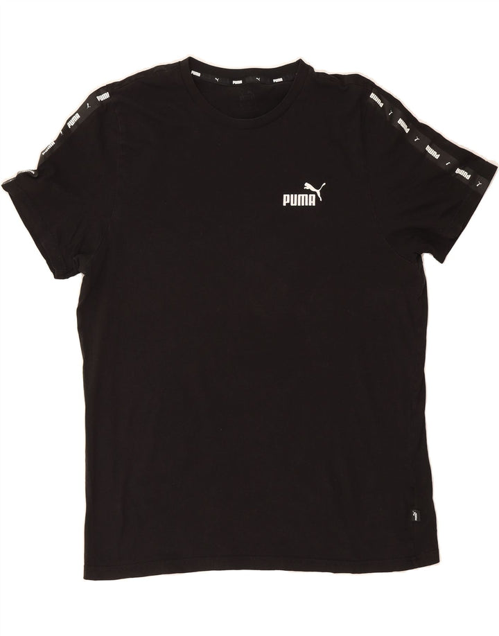 PUMA Mens Graphic T-Shirt Top XL Black Cotton Vintage Puma and Second-Hand Puma from Messina Hembry 