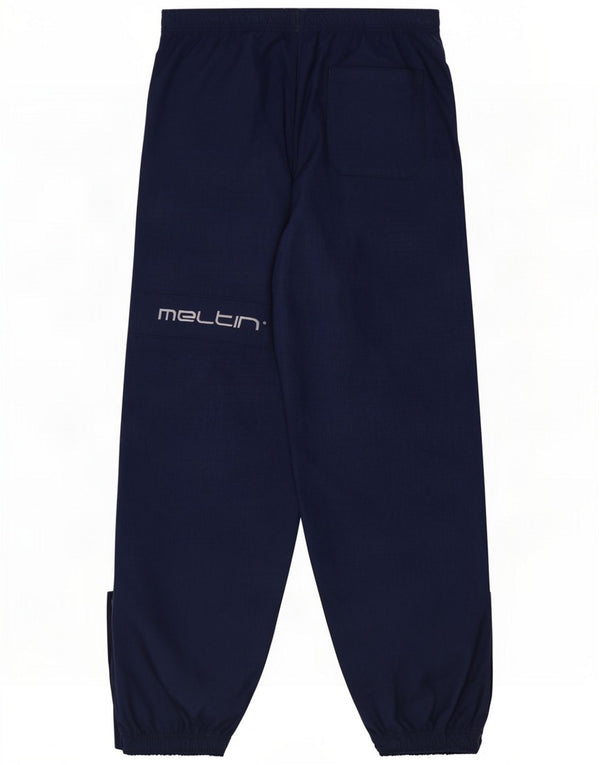 Meltin' Pot Mens Graphic Waterproof Trousers Large Navy Blue Nylon