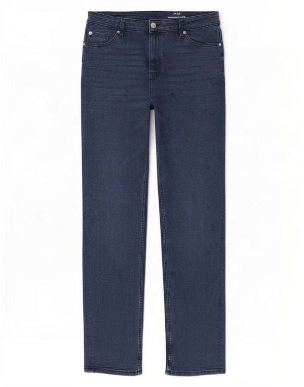 Marks & Spencer Womens Sienna Straight Jeans UK 16 Large W34 L31 Blue