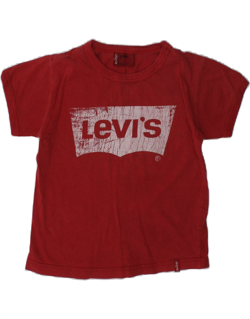 LEVI'S Baby Boys Graphic T-Shirt Top 18-24 Months Red Cotton | Vintage Levi's | Thrift | Second-Hand Levi's | Used Clothing | Messina Hembry 