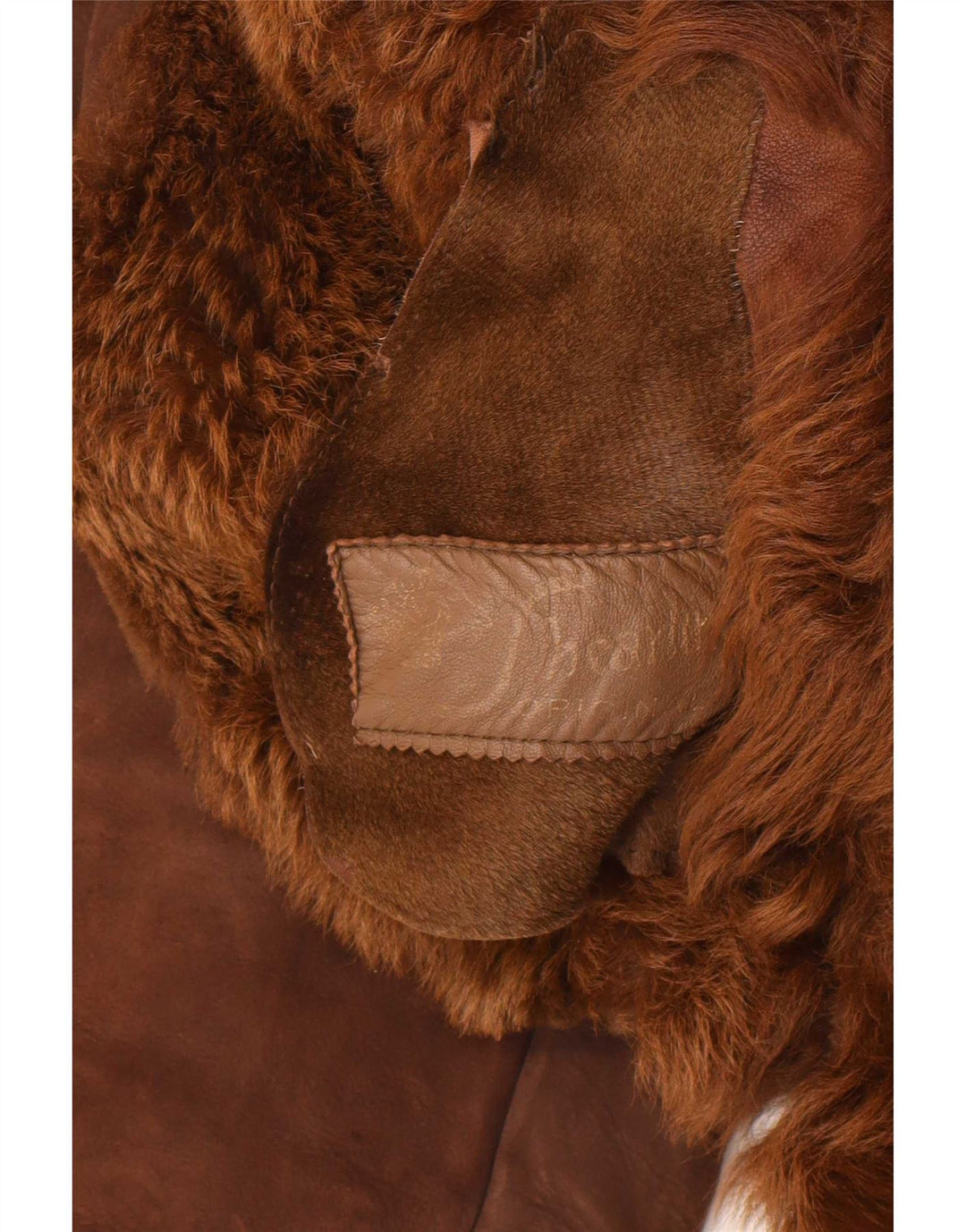 Vintage Womens Shearling Coat UK 14 Medium Brown