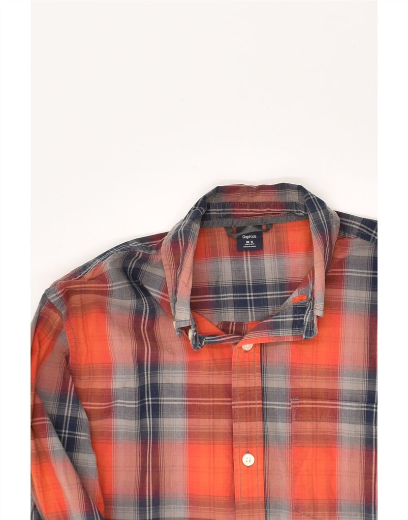 GAP Boys Shirt 10-11 Years Orange Check | Vintage Gap | Thrift | Second-Hand Gap | Used Clothing | Messina Hembry 