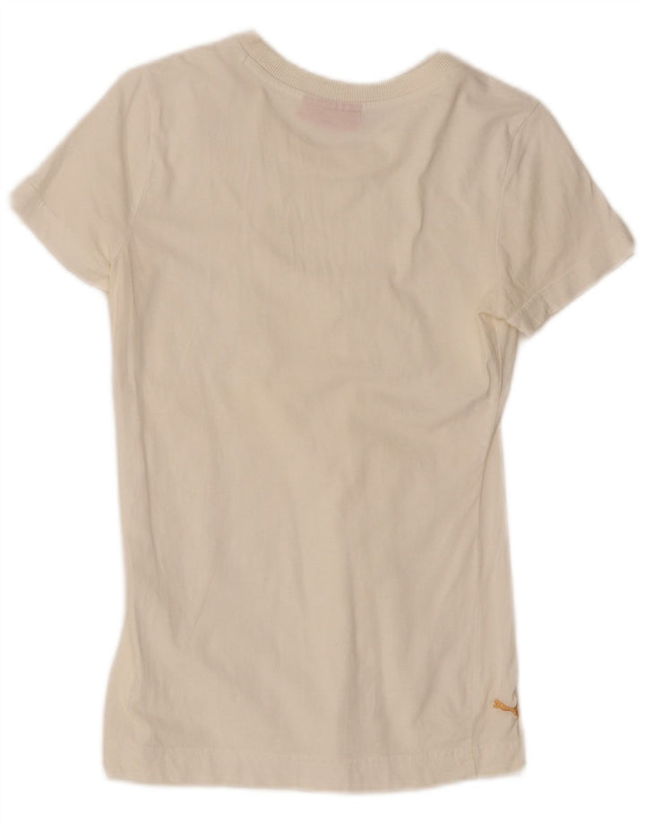 Puma Womens T-Shirt Top UK 10 Small White