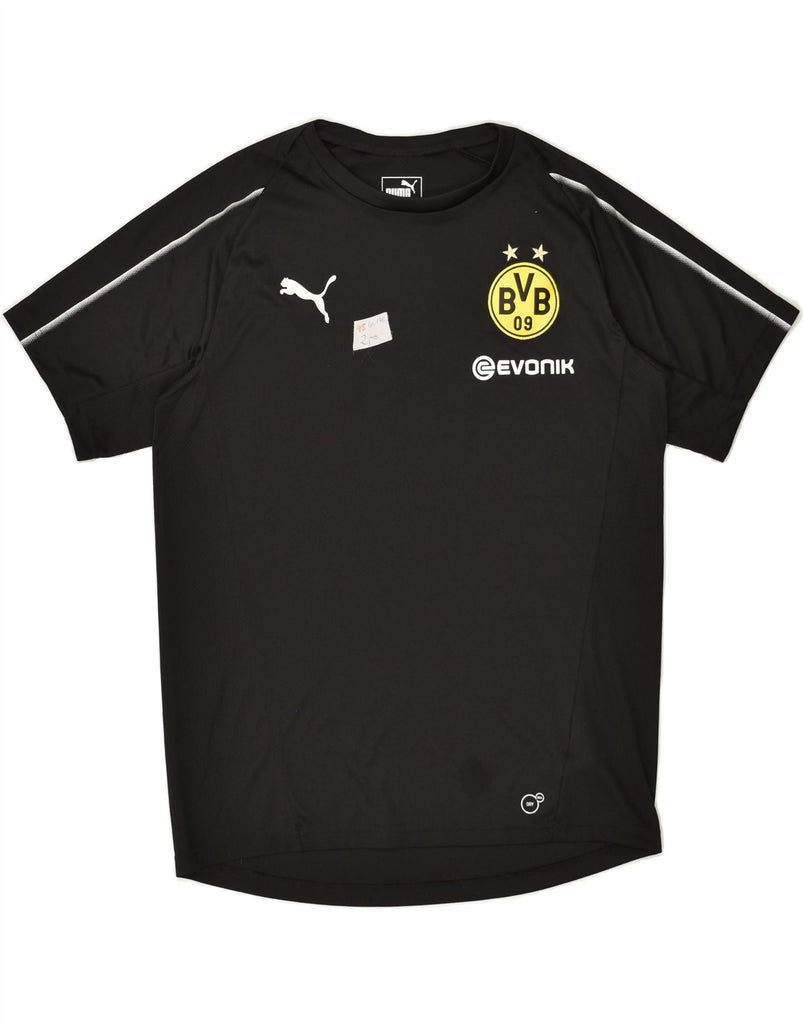 PUMA Boys BVB Dortmund Graphic T-Shirt Top 15-16 Years Black Polyester Vintage Puma and Second-Hand Puma from Messina Hembry 