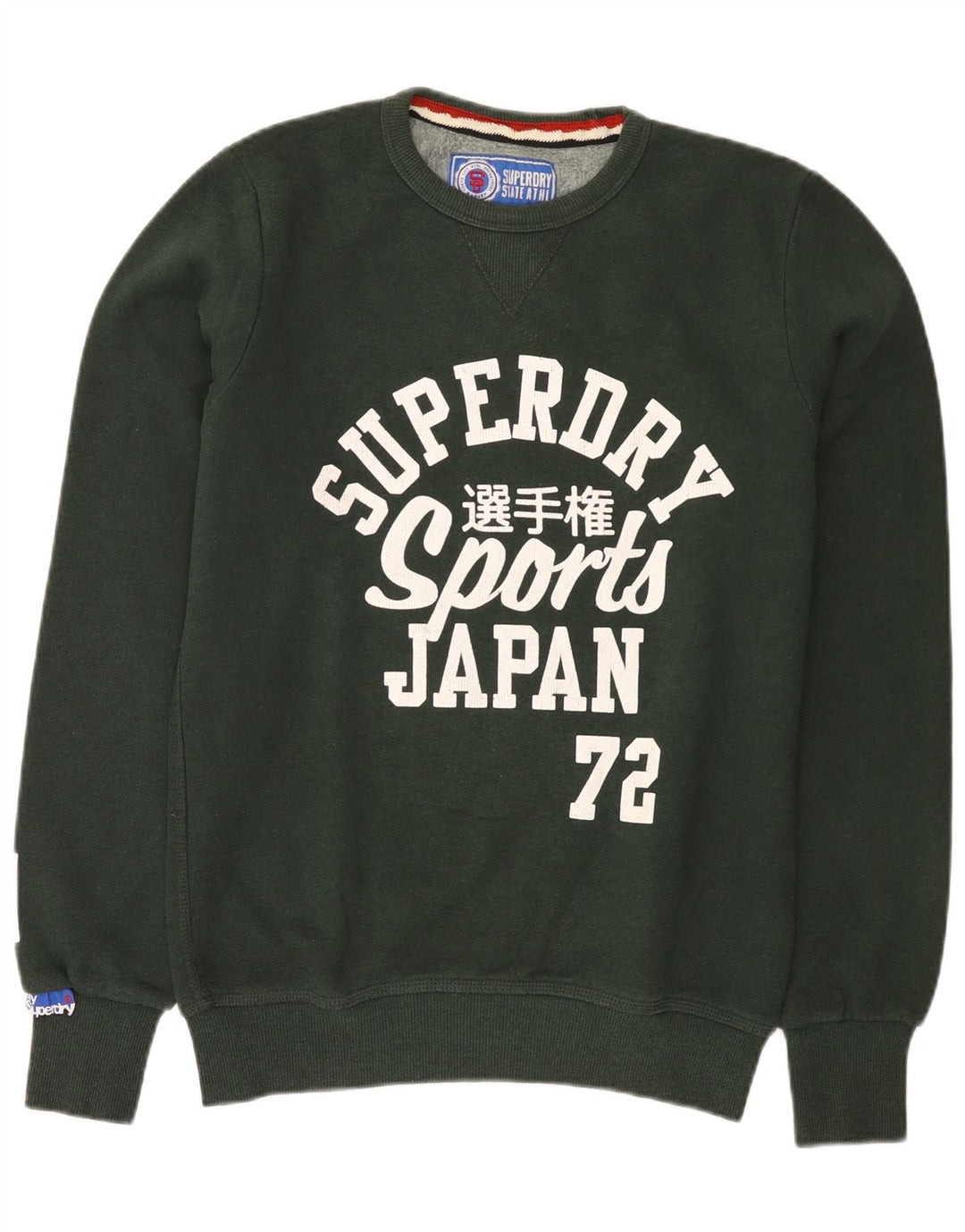 Superdry Mens Graphic Sweatshirt Jumper Medium Green Cotton