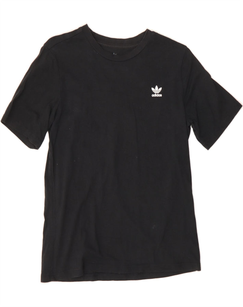 ADIDAS Boys T-Shirt Top 13-14 Years Black Cotton Vintage Adidas and Second-Hand Adidas from Messina Hembry 