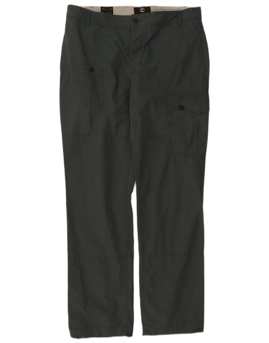 TIMBERLAND Mens Straight Cargo Trousers W36 L34 Green Cotton