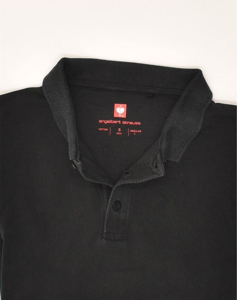 ENGELBERT STRAUSS Mens Regular Fit Polo Shirt Small Black Cotton | Vintage Engelbert Strauss | Thrift | Second-Hand Engelbert Strauss | Used Clothing | Messina Hembry 