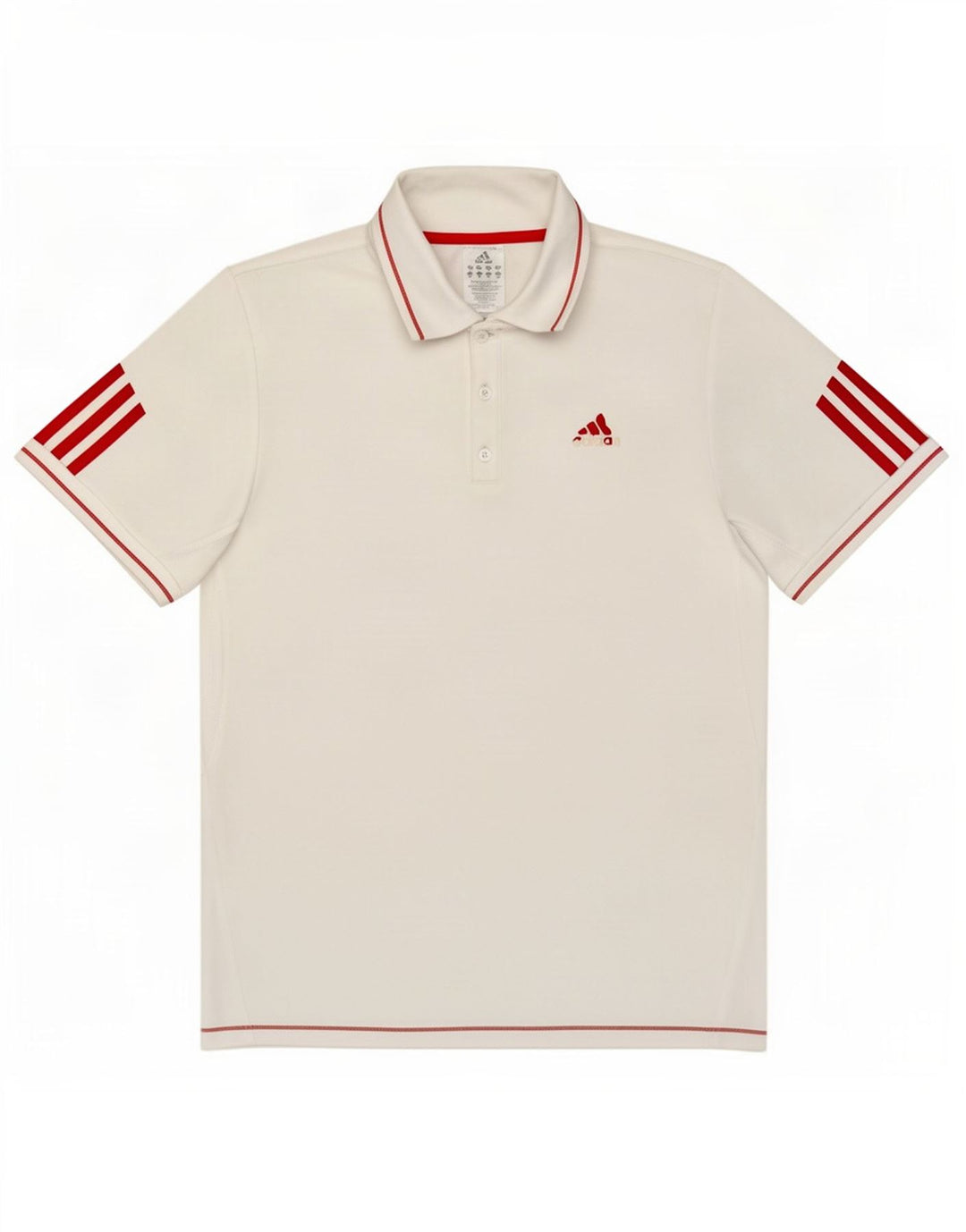 Adidas Mens Polo Shirt Medium White Polyester