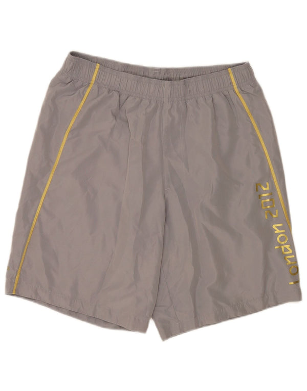 Adidas Mens Graphic Sport Shorts Medium Grey Polyester