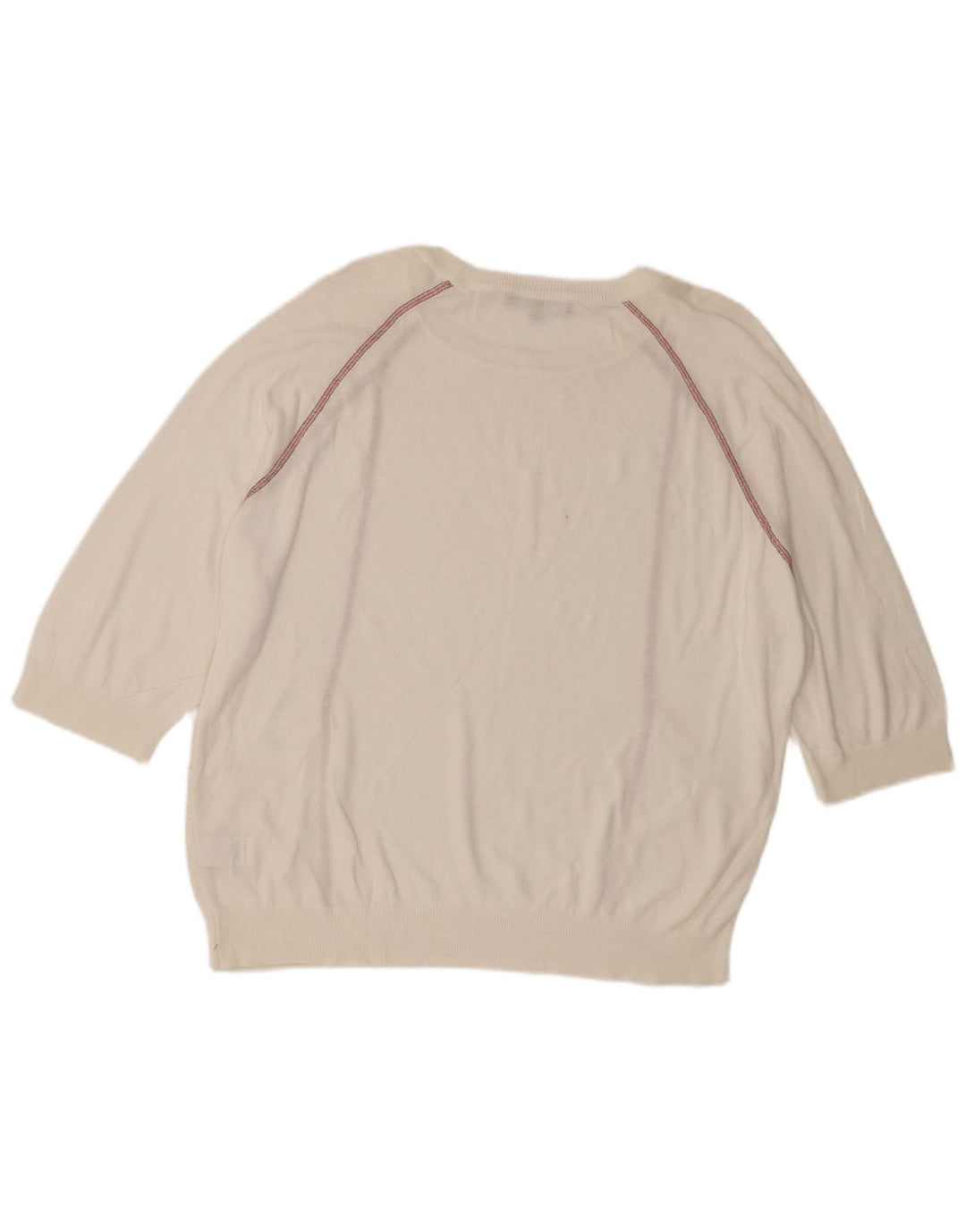 Marks & Spencer Womens Boat Neck Jumper Sweater UK 14 Large White