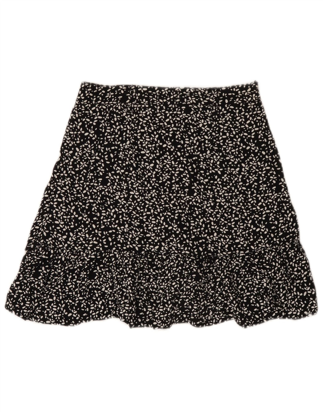 Roxy Womens Mini Tiered Skirt XS W25  Black Floral Viscose