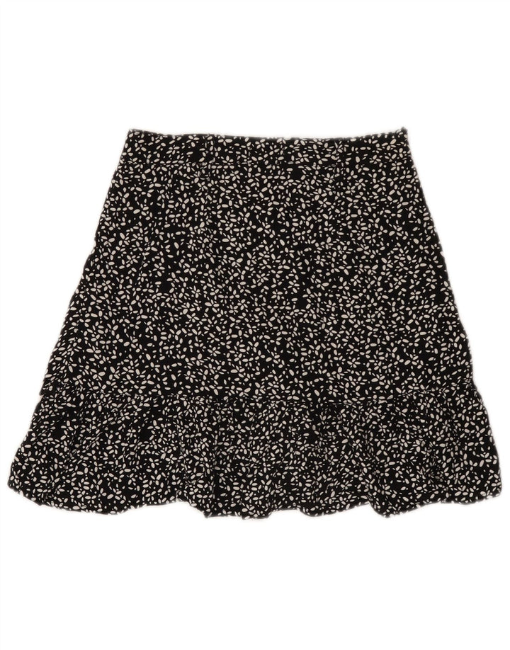 Roxy Womens Mini Tiered Skirt XS W25  Black Floral Viscose