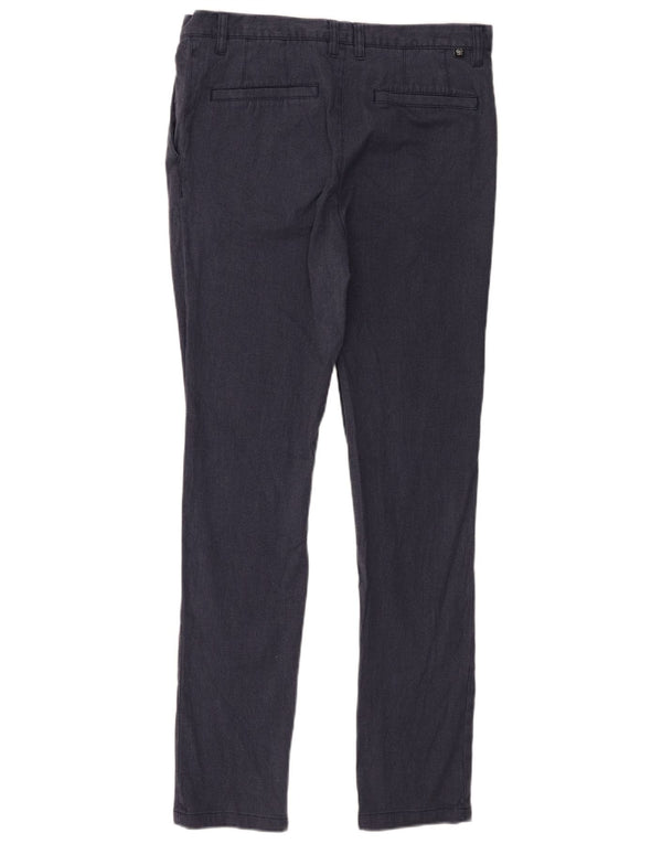 Ted Baker Mens Slim Chino Trousers W30 L31 Navy Blue Polyester