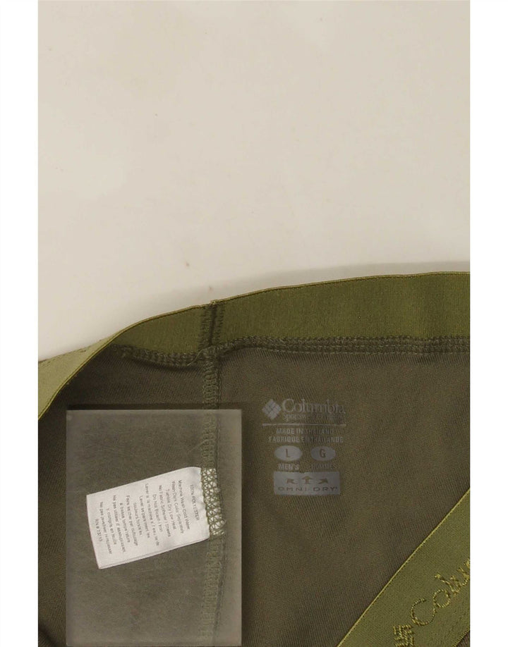 Columbia Mens Leggings Large  Green Polyester