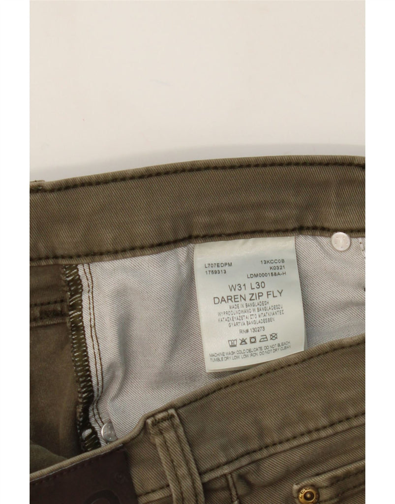 LEE Mens Daren Zip Fly Straight Jeans  W31 L30 Khaki Cotton Vintage Lee and Second-Hand Lee from Messina Hembry 