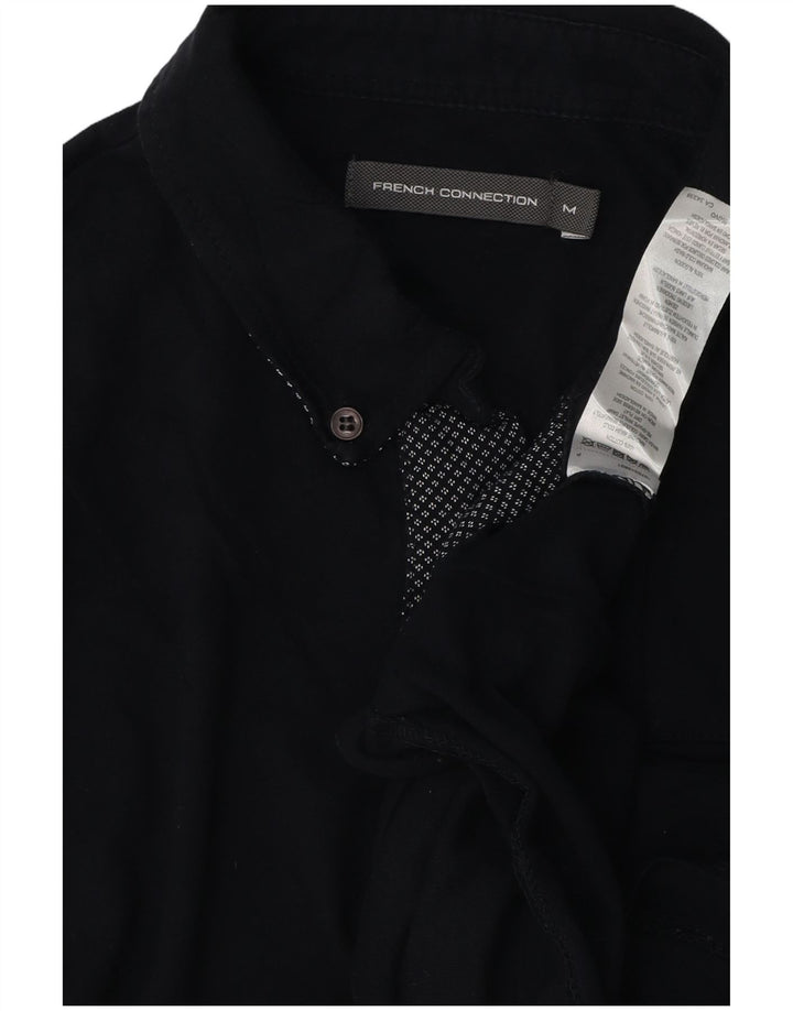 French Connection Mens Polo Shirt Medium Navy Blue Cotton