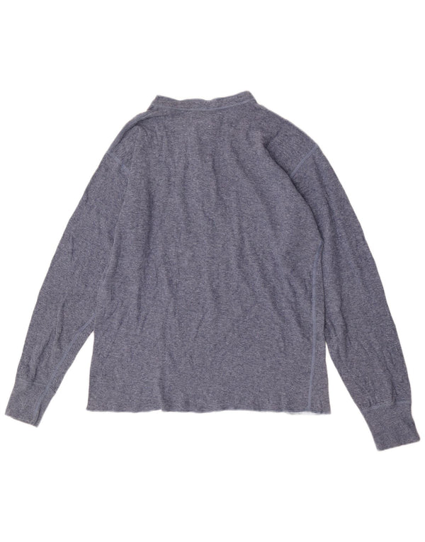 L.L.Bean Mens Top Long Sleeve Large Blue Cotton