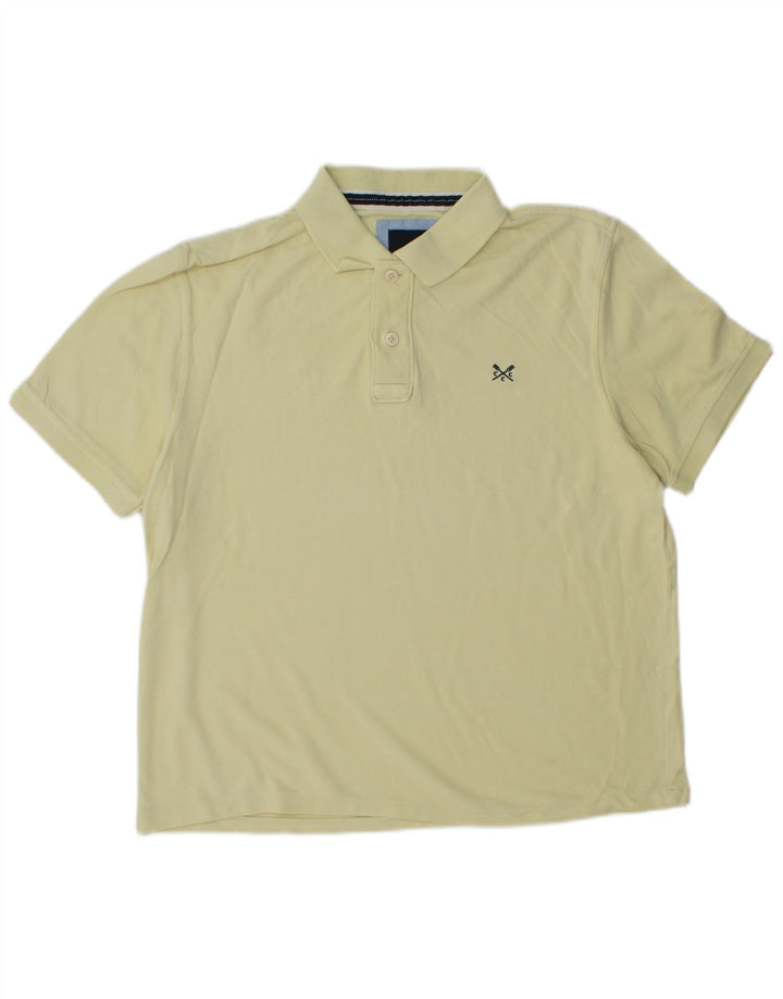CREW CLOTHING Mens Polo Shirt Medium Yellow
