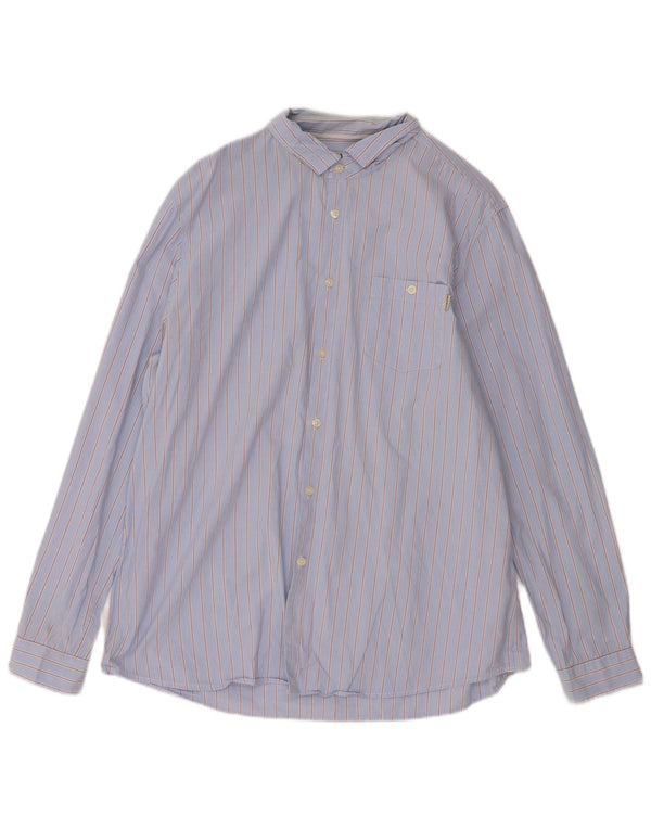 Jack Wills Mens Shirt XL Blue Pinstripe Cotton