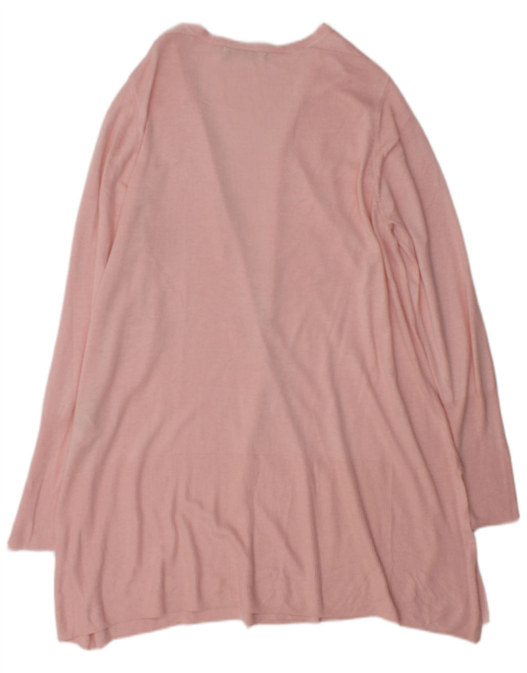 Marks & Spencer Womens Longline Open Cardigan Sweater UK 16 Large Pink