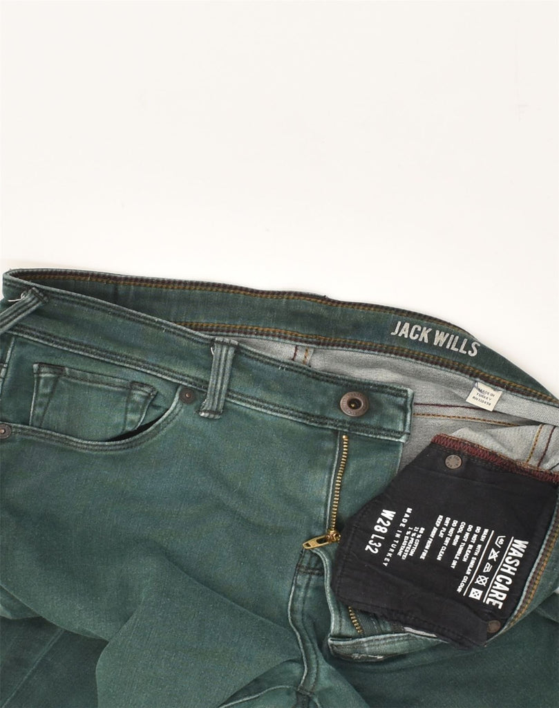 JACK WILLS Womens Skinny Jeans W28 L32 Green Cotton | Vintage Jack Wills | Thrift | Second-Hand Jack Wills | Used Clothing | Messina Hembry 