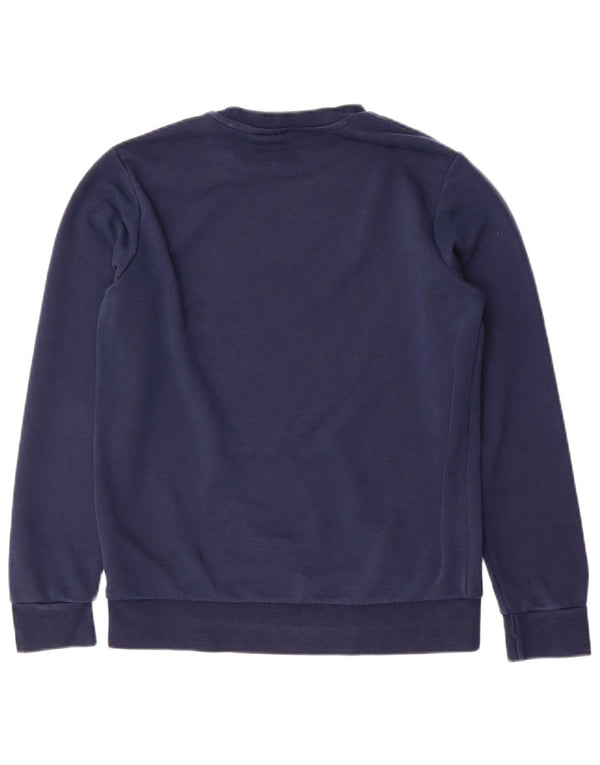 Adidas Boys Sweatshirt Jumper 13-14 Years Navy Blue Cotton