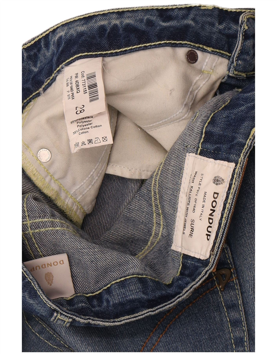 Dondup Womens Capri Jeans  W28 L26 Blue Cotton
