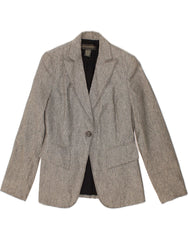 BANANA REPUBLIC Womens 1 Button Blazer Jacket US 0 XS Grey Silk