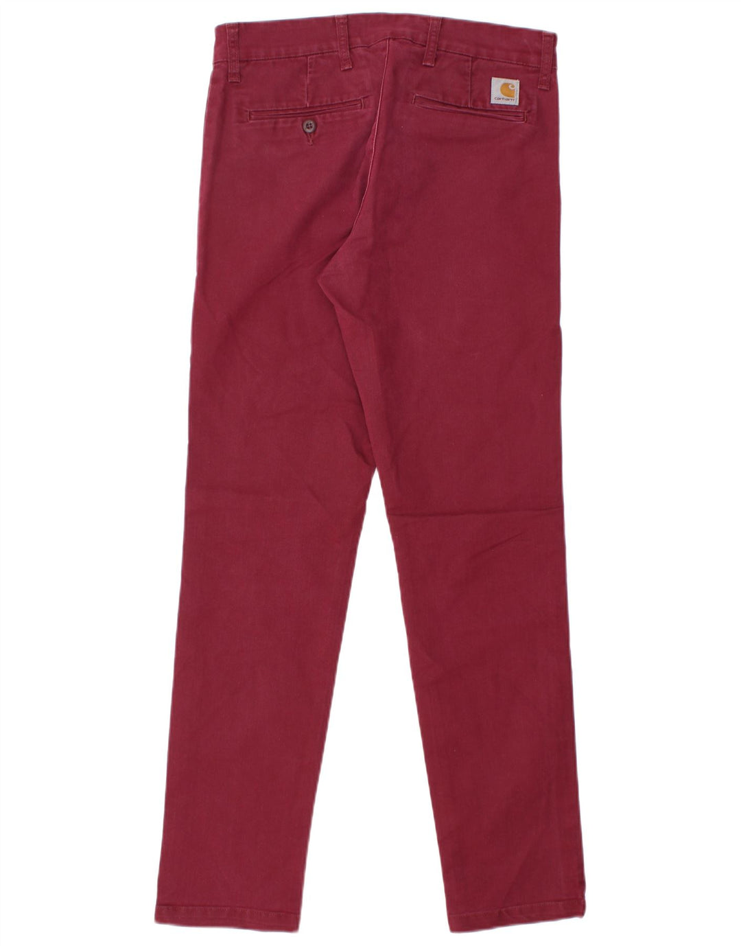 CARHARTT Womens Slim Chino Trousers W31 L30 Burgundy Cotton