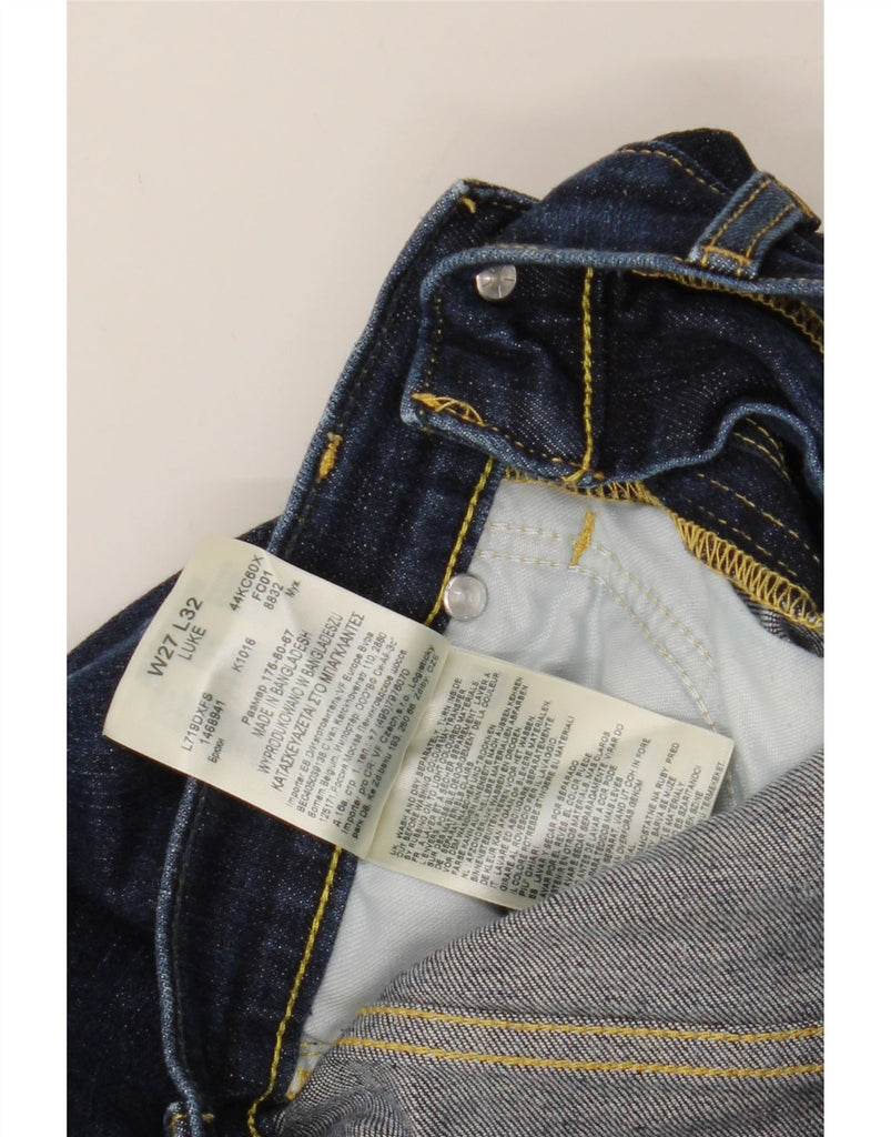 LEE Womens Luke Slim Jeans W27 L24 Navy Blue Cotton Vintage Lee and Second-Hand Lee from Messina Hembry 