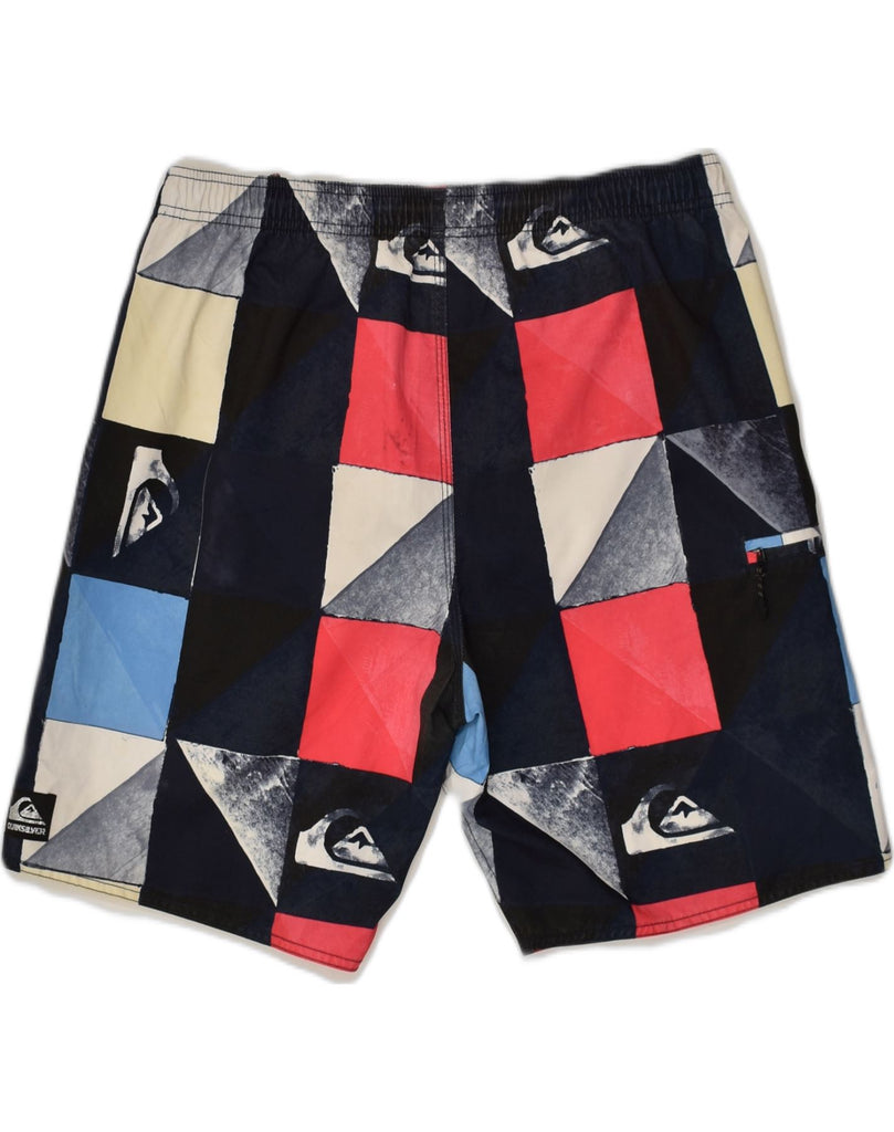 QUIKSILVER Mens Sport Shorts Large Multicoloured Geometric Polyester | Vintage Quiksilver | Thrift | Second-Hand Quiksilver | Used Clothing | Messina Hembry 