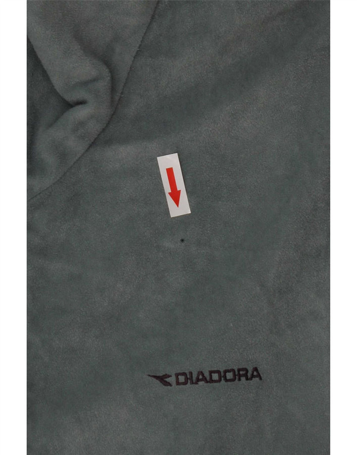 Diadora Mens Velour Tracksuit Top Jacket UK 44 2XL Blue Polyester