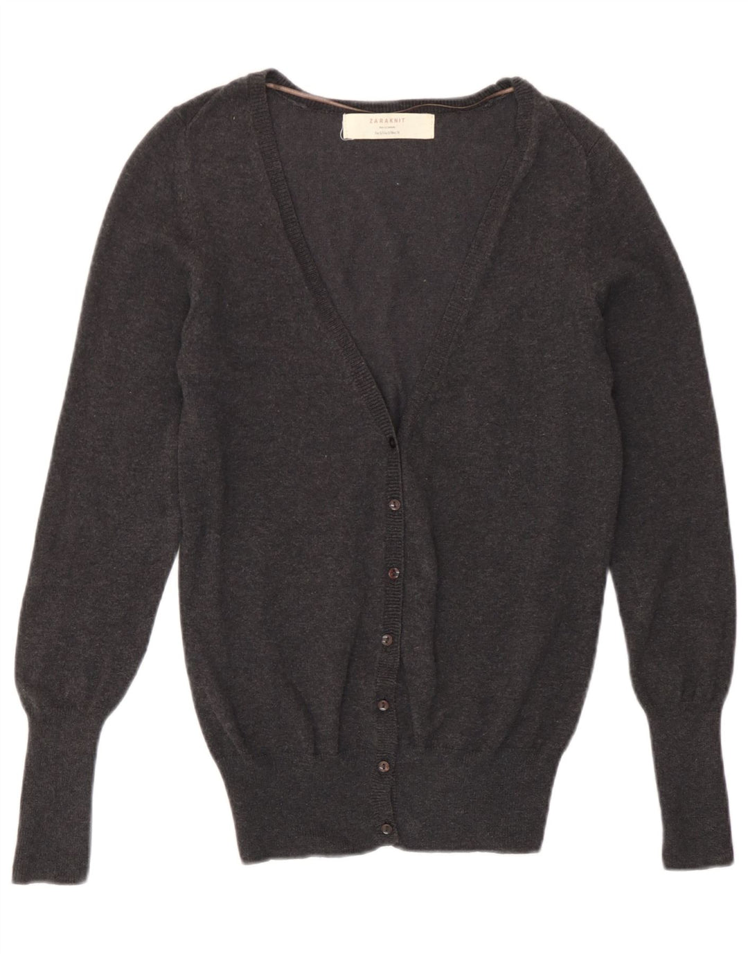 Zara Womens Cardigan Sweater UK 10 Small Grey