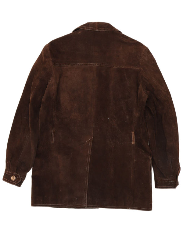 Vintage Mens Suede Jacket UK 38 Medium Brown