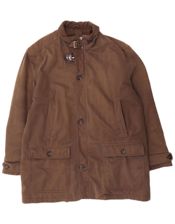 Mabrun Mens Utility Jacket IT 56 3XL Brown Cotton
