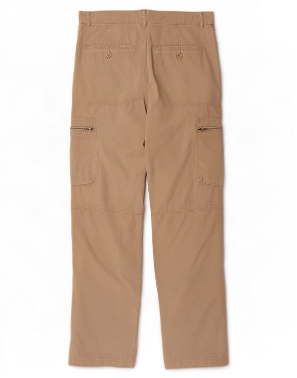Lotto Mens Straight Cargo Trousers Small W27 L31 Beige Cotton