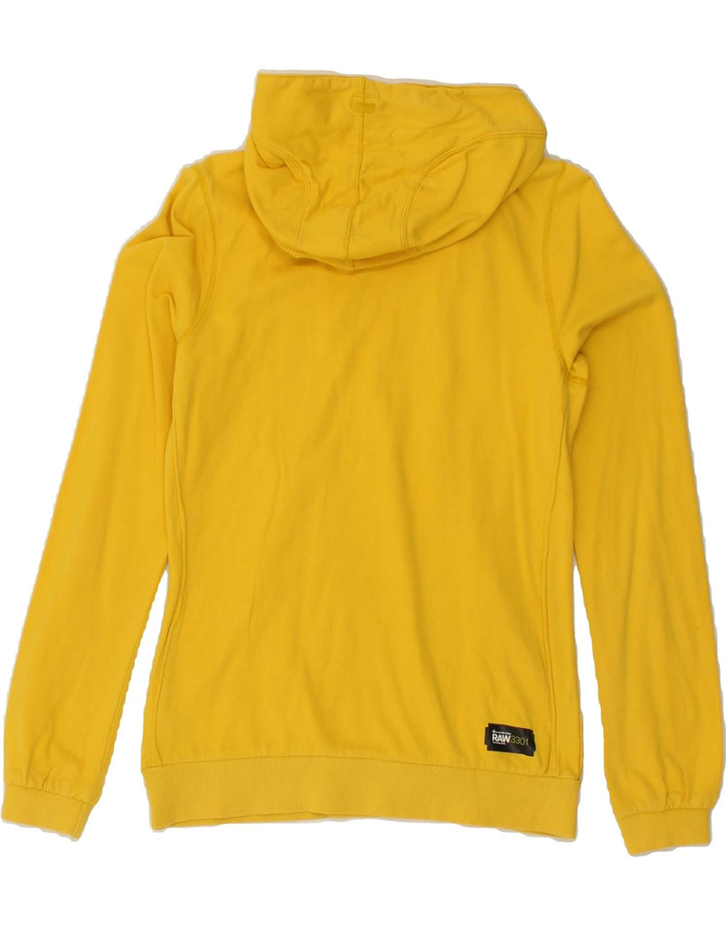 G-STAR Womens Hoodie Jumper UK 12 Medium Yellow Cotton | Vintage G-Star | Thrift | Second-Hand G-Star | Used Clothing | Messina Hembry 