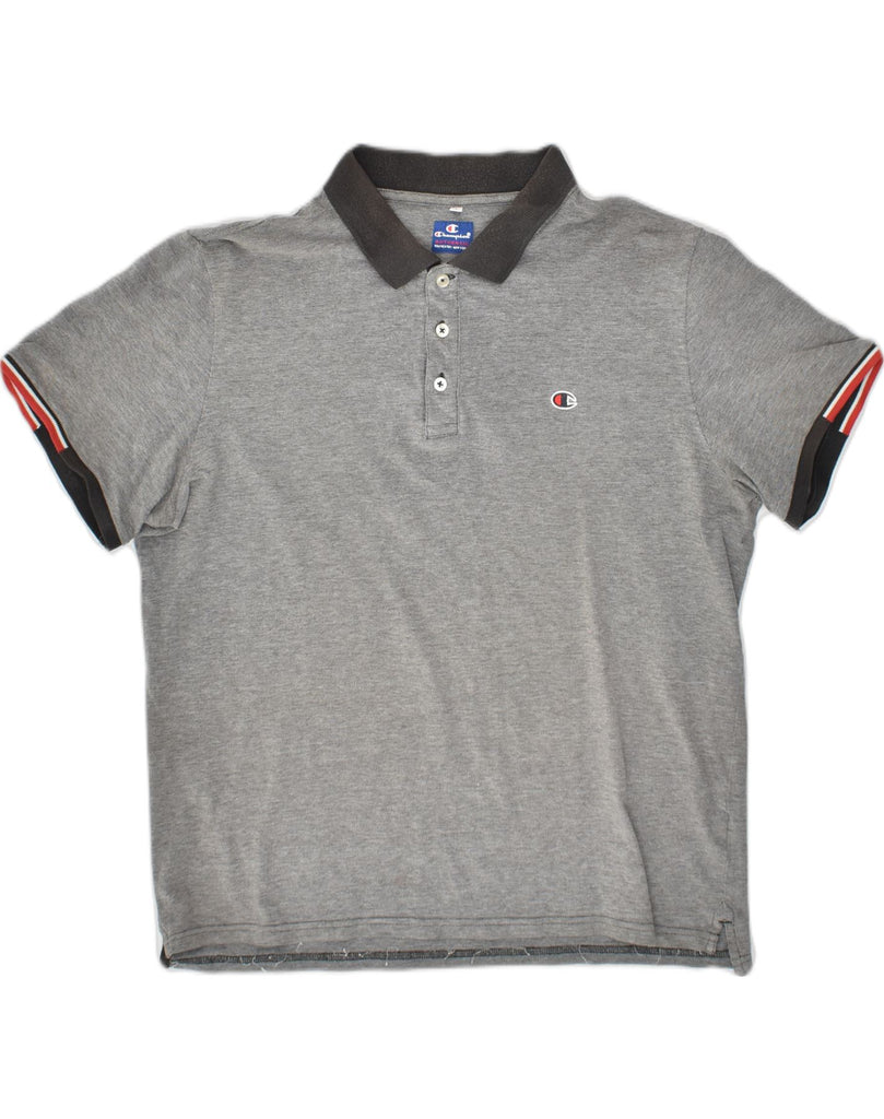 CHAMPION Mens Polo Shirt XL Grey Cotton | Vintage Champion | Thrift | Second-Hand Champion | Used Clothing | Messina Hembry 