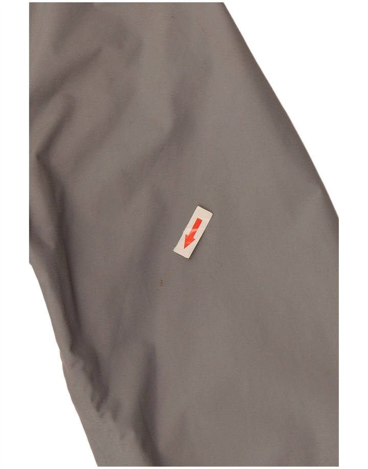 Hugo Boss Womens Hooded Rain Jacket UK 16 Large Grey Colourblock Nylon