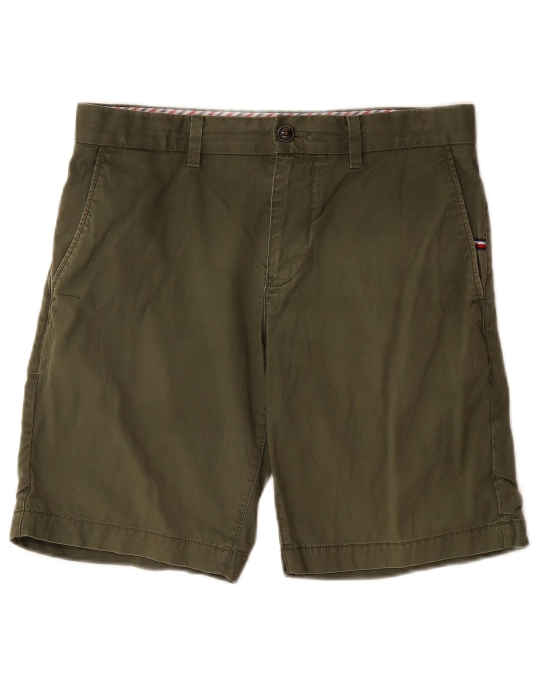 Tommy Hilfiger Mens Chino Shorts W30 Medium Khaki Cotton