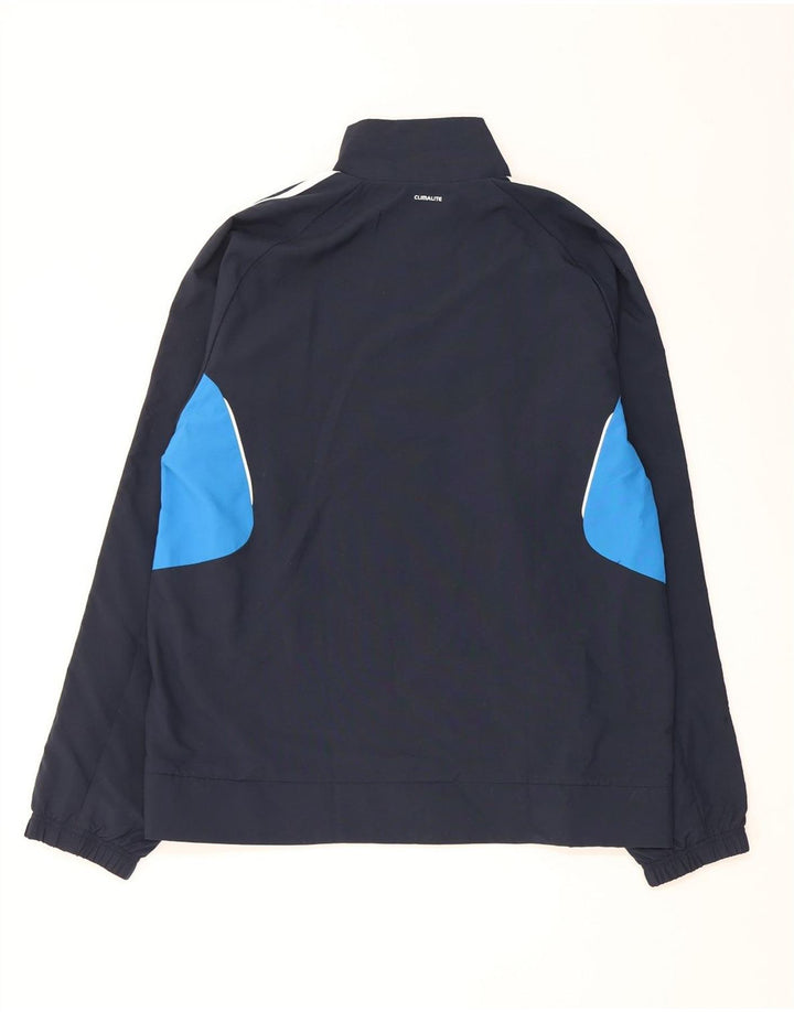 Adidas Mens Climalite Tracksuit Top Jacket Large Navy Blue Colourblock