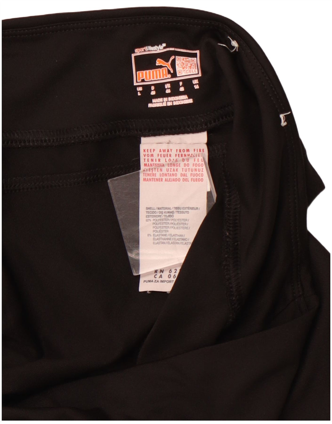 PUMA Womens Leggings UK 14 Large Black Polyester